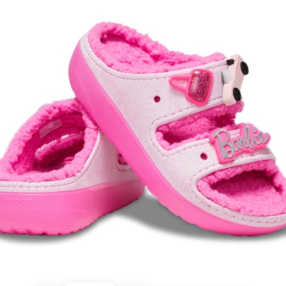 Barbie crocs cozzzy sandal electric pink - NWT - Picture 2 of 6